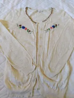 SM2　刺繍入りカーディガン　綿100％　薄手　軽い