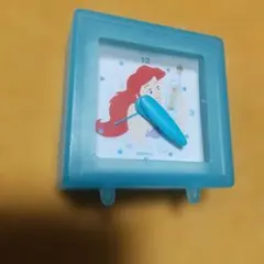 Disney 置き時計 水色 小型