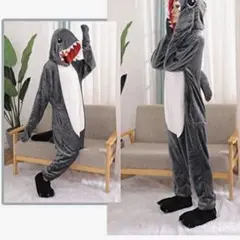 サメ 着ぐるみ パジャマ ハロウィン コスプレ サンタ クリスマス 衣装　XL
