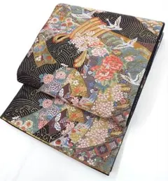 FN12176o 着物 正絹 袋帯 六通柄