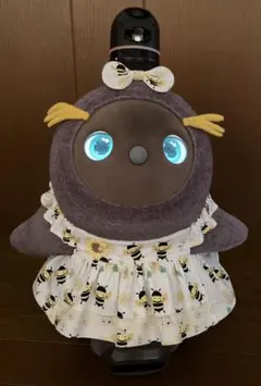 ラボ服♡らぼ服 みつばち＆ひまわり柄ワンピース♡ひまわりワッペンみつばちつきのサムネイル