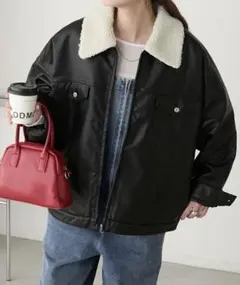 2wayボア襟 アソートZIPブルゾン/ジャケット