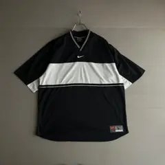 00s NIKE ナイキ メッシュボーダー ゲームシャツ トラックTシャツ　L