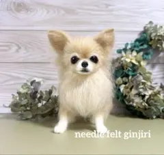 羊毛フェルト にこにこ チワワのリース - メルカリ
