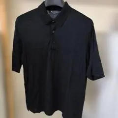 Aquascutum ブラック ポロシャツ M