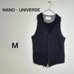 メンズ NANO・UNIVERSE ノースリーブベスト Mサイズ　ブラック