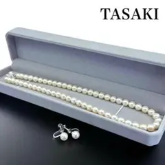 【極上・花珠級】タサキ　アコヤ　本真珠　パール　ネックレス　イヤリング　K14