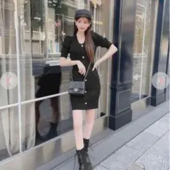 レディー ニット ミニワンピース