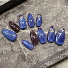 【現品】No.003 ブルーマグネットネイル