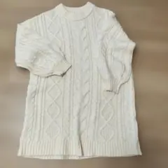 INGNI アイボリー ケーブル編み ニット 毛玉 毛羽立ち シミあり M