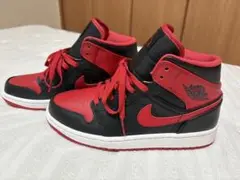 Nike Air Jordan 1 ハイカット ブラック/レッド 25cm 美品