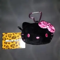 ハローキティヒョウ柄シリーズ小銭入れ★ブラックピンク