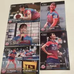 tリーグ エポックワン　カード　セット　木下アビエル神奈川　アビエル　長﨑美柚