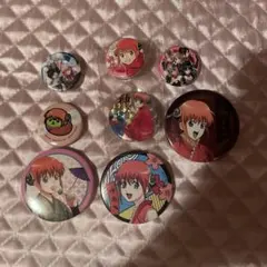 銀魂 ジャンプフェスタ ANIPLEX 抽選会 D賞 神楽 スクエア缶バッジ
