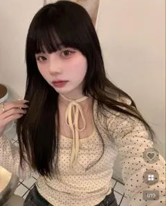 nugu ドットロングスリーブTシャツ