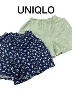 UNIQLO 花柄ルームウェア 150cm 160cm 2色セット