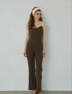 新品未開封☆ALEXIA STAM ターンアップウエストフレアパンツ ブラウンM