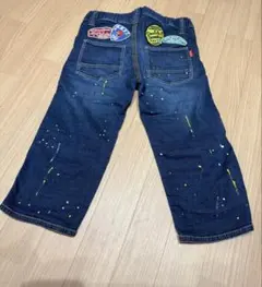 ミキハウス　ダブルビー　ペイントハーフデニムパンツ　140cm