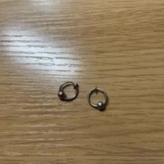 CBR風イヤリング ボール付きフープイヤリング 2個セット 両耳セット
