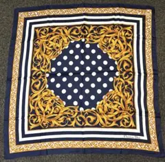 Christian Dior スカーフ ネイビー　大判