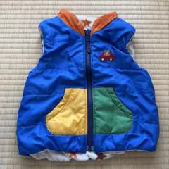 ミキハウス　ベスト　80cm　リバーシブル