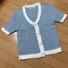 SHEIN 半袖ニットカーディガン　M