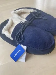 ルームシューズ メンズ モカシン ボア付き 暖かい スリッパ 軽量 滑り止め