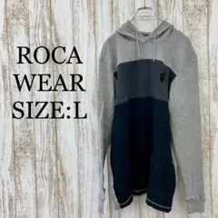 ROCAWEAR　ロカウェア　パーカー　フーディー　トップス　グレー　Lのサムネイル