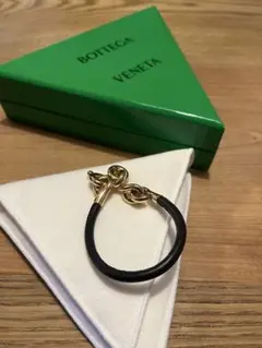 Bottega Veneta ブラックレザー キーホルダー