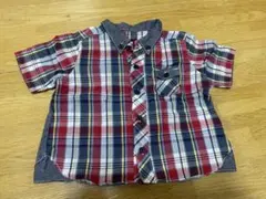 COMME CA ISM ベビー シャツ 80cm チェック柄