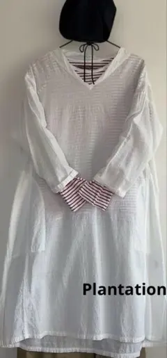 PRISTINE リコットンツイル ジャンパースカート オーガニックコットンM