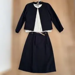 ネイビー スーツセット ジャケット・ブラウス・スカート