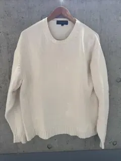 90s ブルックスブラザーズ コットンニット 香港製 オフホワイト 生成り M