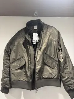 DANDEL cropped studded MA-1 jacket (カーキ)