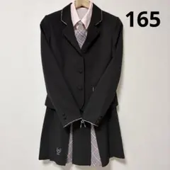 165 キッズ　フォーマル　スーツ　卒業式　卒服　清楚　上品　ピンク　黒　女の子