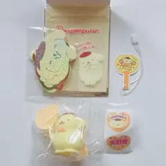 ♡ポムポムプリン エンジョイアイドル クリップ付きマスコット ステッカーセット♡