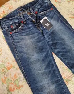 タグ付き！MISCH MASCH ダメージ加工デニムパンツ S ハート ヒョウのサムネイル