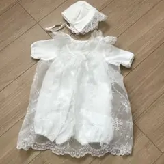 Birthday PLUS ベビードレス ボンネット付き 50-60cm