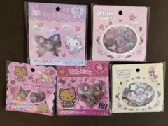 おはじきシール まとめ売り　サンリオ　日焼けキティ　エスターバニー