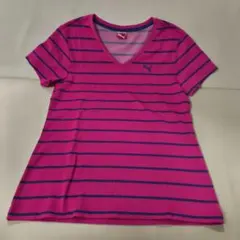 puma tシャツ レディース　ピンク　ボーダー　プーマ