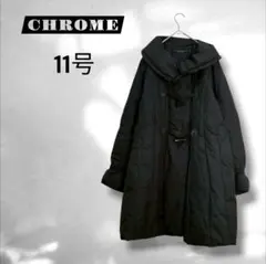 【クローム】ダウンコート ダッフル風 シンプル カジュアル 黒 ブラック 11号