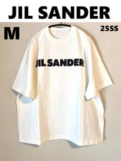 【新品】JIL SANDER ジルサンダー ロゴ プリント コットンTシャツ M