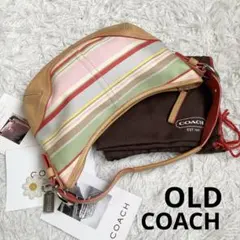 未使用級 COACH Mutistripe Small Hobo ソーホー