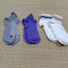 キャラクター刺繍ソックス他4足セット