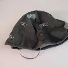 yy013様専用グレー 蝶の刺繍 ベビー帽子