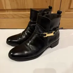 【美品】amberone ショートブーツ 37 黒のサムネイル