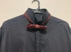 FOURSIS＆ CO. カラーウィングシャツ　結婚式　タキシード　蝶ネクタイ