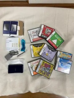 【美品/完品】ニンテンドーDS Lite ネイビー ゲームソフト9本付き