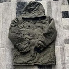 着用少なめ　THE SHOP TK オリーブ色 フード付きメンズアウター