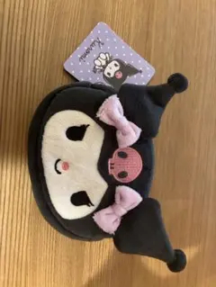 新品　カラビナ付きミニフェイスポーチ　クロミ